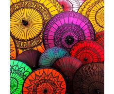 Bialylew Nicolas Ombrelles Birmanie I - Cuadro (30 x 30 cm, impresión Directa en acrílico)