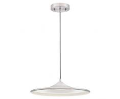 Westinghouse 63640 Luminaria Colgante de Interior de una lámpara LED Regulable, Acabado en nÃquel Cepillado, 15 W, Diametro: 36 cm