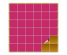 FoLIESEN Adhesivo para Azulejos para baño y Cocina â 10 x 10 cm â Rosa Brillante â 400 Adhesivos para Azulejos para Pared Azulejos