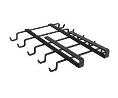 WENKO Colgador para tazas interior armario cocina para 10 tazas - Colgador de armario cocina para 10 tazas, Metal, 22 x 5 x 28 cm, Negro