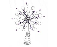 Heitmann Brauns 71949,0 exklusive árbol de Navidad de Metal, 29 cm, diseño de espirales, Plata