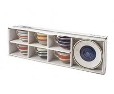 Home 731310 100 Rayhe-Juego de 6 Tazas de tÃ© con platillo, Stoneware, cc250, 250 milliliters, CerÃ¡mica