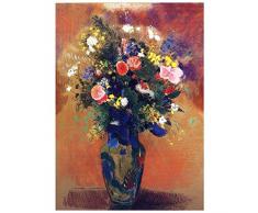 Legendarte Odilon Redon Jarrón de Flores Impresión Digital sobre Lienzo, cm. 50x70