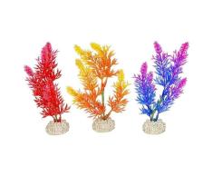 Aqua Della, Planta Artificial Colorida de plÃ¡stico Flexible ELODEA DENSA S - 13 cm, pie Resistente, Ofrece refugios y Lugares de reproducciÃ³n, Apto para acuarios y terrarios