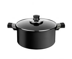 Tefal E44044 Talent Pro, Cacerola con Tapa con Revestimiento Antiadherente, diámetro de 20 cm, Aluminio, Color Negro, 32 x 21,4 x 120 cm.