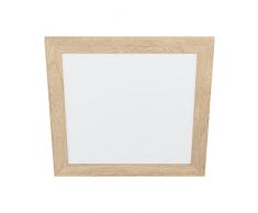 EGLO LED panel Piglionasso, con marco decorativo de madera, lámpara de techo de madera en color marrón claro, iluminación de cocina, luz de oficina, L x A 50 cm