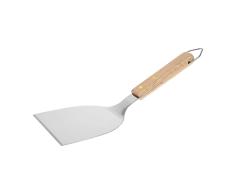 I LOVE BBQ - EspÃ¡tula para barbacoa, conjunto de utensilios para barbacoa - EspÃ¡tula ancha para plancha INOX, rascador grande para plancha inox - Mango de madera de Acacia - Longitud: 32cm