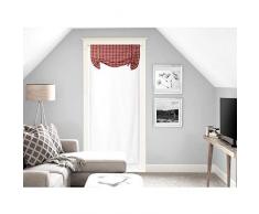 Soleil docre Vichy - Visillo (algodÃ³n, 70 x 200 cm), Color Rojo