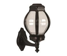 Aplique de pared para exterior, abs , negro, 27x23x30, casquillo E 27 Max 60 W