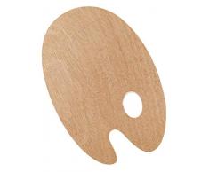 Solo Goya - Paleta de madera de haya, triple encolado, superficie lacada, uso universal para pintura al óleo y acrílica, 5 mm de grosor, ovalada, aprox. 25 x 30 cm