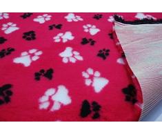 CRS Fur Fabrics Profesional Antideslizante Veterinaria Perro Cachorro Mascota Cama LG Paws - Cerise