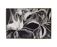 DRW Cuadro Lienzo Impreso Rectangular con Flores y Multicolor 80x4x120 cm