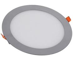 LYO Downlight LED Empotrar Redondo Integrado, 15 W, Gris, 19.3 x 17.2 cm
