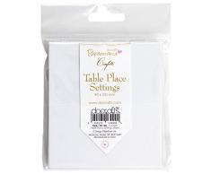 Papermania 90 x 100 mm invitados en la ceremonia de mesa para invitaciones, 20 unidades, blanco