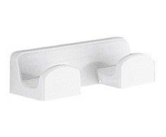 Gedy 72260200100 Percha doble, blanco, 6x15x5
