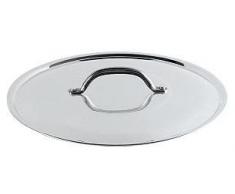 Ollas Agnelli Cubren de Aluminio, con el Puente de Acero Inoxidable, con Hem, de Plata, 32 cm