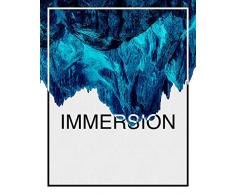 Komar Wandbild Von Immersion Blue | Poster, Bild, Wohnzimmer, Schlafzimmer, Dekoration, Kunstdruck | ohne Rahmen | P114C-40x50 fotomural, Blau, Grau, Schwarz, WeiÃ