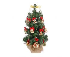 Thun - Ãrbol de Navidad de 11 x 11 x 60 cm con 10 Mini Adornos de cerámica