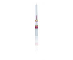 Wiedemann â 167242.016 Bautizo Vela, Cera, Color Rosa, 40 x 4 cm