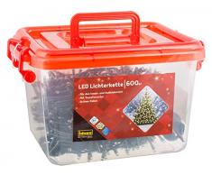 Idena LED Luz Cadena con temporizador para interiores y exteriores, plástico, verde, 5000 x 2 x 2 cm