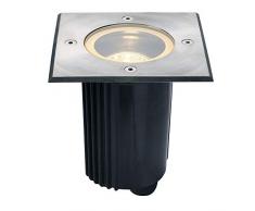 Slv Acero Inoxidable luminaria DASAR 80 / Foco para terraza, proyector empotrable, jardÃn, lámpara de Suelo para Exteriores / GU10 IP67 35 W