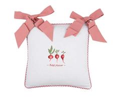 Clayre & Eef PPL25 - Funda de cojÃ­n para Silla (40 x 40 cm), diseÃ±o Retro, Color Rojo