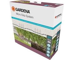 Gardena sistema Micro-Drip set de riego por goteo setos/arbustos (25m): Set de inicio listo para usar, sistema de riego eficiente, técnica de conexión fácil & flexible (13500-20)