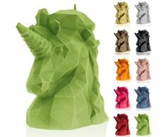 Candellana Hecho a Mano Unicorn Low-Poly Vela de Regalo - Divertida - Vela Decorativa - Decoración del Hogar - Regalos para Amigos - Mecha de Algodón - Tiempo de Quemado 74h - Vela Lime