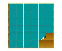 FoLIESEN Adhesivo para Azulejos para baño y Cocina â 10 x 10 cm â Turquesa Brillante â 160 Adhesivos para Azulejos para Pared Azulejos