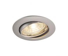 SLV Gris Pika/Foco, luz de inundación, proyector Techo, luminaria empotrable led, iluminación de Interior / GU10 50 W