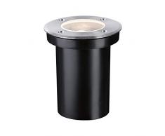 Paulmann 94390 Luminaria exterior LED, luminaria empotrable en el suelo Floor IP65, regulable, iluminación exterior, acero inoxidable, lámpara exterior, lámpara de jardÃn GU10