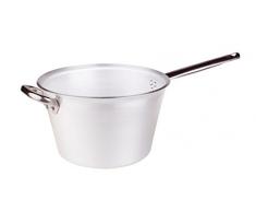 Pentole Agnelli ALMR65B26 - Olla para polenta, de aluminio, con mango de acero inoxidable, plata, 26Â cm, 6 L