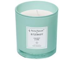 RITZENHOFF Aroma Naturals Modern Vela Aromática, Cristal, Turquesa, 7 x 7 x 8 cm