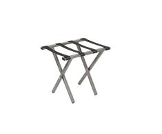 Mabel Home Estante de equipaje plegable de metal, soporte para maleta con correas de nailon, 5 modelos y 3 colores, para hotel, dormitorio, habitación de invitados, armario (400 gris)