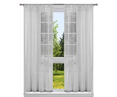 Lala + Bash Juego de Cortinas para Ventana con borlas, Gris, 54x63