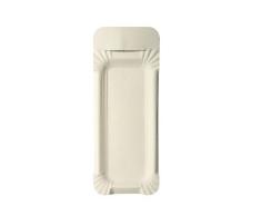 Einweggeschirr & Besteck Vajilla Desechable & Cubiertos 95383Â 1000Â Plato, cartÃ³n [FF] con anfasser, Rectangular, 8Â x 21Â cm, Color Blanco