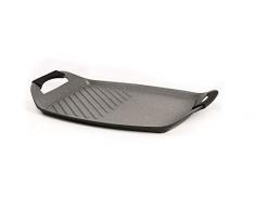 Aeternum Placa doble pedernal para plancha y parrilla al mismo tiempo, apta para inducciÃ³n, 44 x 29 cm