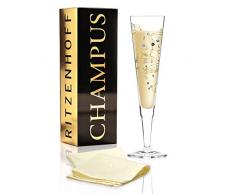 Ritzenhoff Champus Copa de cava, 0.2 litros, Cristal, Grau, Gold
