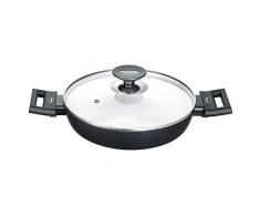 Berndes 013365 - Sartén de aluminio para inducción (24 cm), color negro y blanco