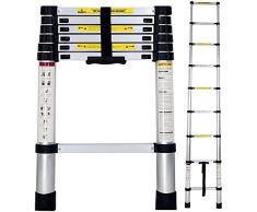 Escalera TelescÃ³pica de Aluminio Multiusos PortÃ¡til Plegable Extensible - 3.2m, TLV-AM-TL32