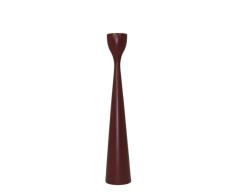 Freemover Rolf - Candelabro (Madera de Haya, 33 cm), Color Rojo Oscuro
