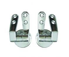 MSV Lote DE BISAGRAS Zinc 7x4x3 para Tapa WC COTEXSA, Cromado