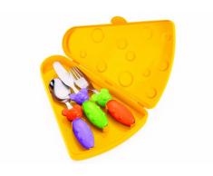 Guzzini Fratelli Bimbi, Tip Top Tap Juego de 3 Cubiertos con Estuche, ABS|PP|Stainless Steel AISI 304 18/10, Stainless Steel AISI 410 (Knife)