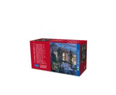 Konstsmide 2724-000 - Guirnalda de luces para árbol de Navidad (120 diodos de blanco cálido, transformador exterior de 24 V, cable verde), color verde