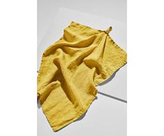 Pastill, Toalla de Cocina Frank, 100% Lino, Color: Amarillo, 50 x 70 cm