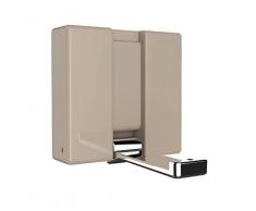 WENKO Gancho abatible Basic ALPHA beis arena - gancho mural, gancho para guardarropa, PlÃ¡stico (ABS), 8 x 8 x 2.5 cm, Beige sahara