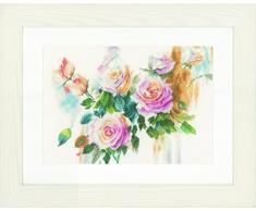 Lanarte de rosas diseño de ramo de lino