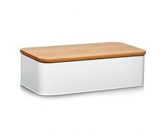 Zeller 25377 - Panera (Metal), Metal, Blanco, 42,5 x 23 x 13 cm