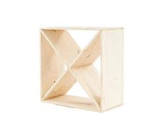 axentia 133403 Botellero, Madera, Aprox. 60 x 60 x 30 cm