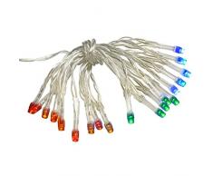 WeRChristmas – funciona con pilas estática/Flash LED cadena de luces, 20 piezas – Multicolor